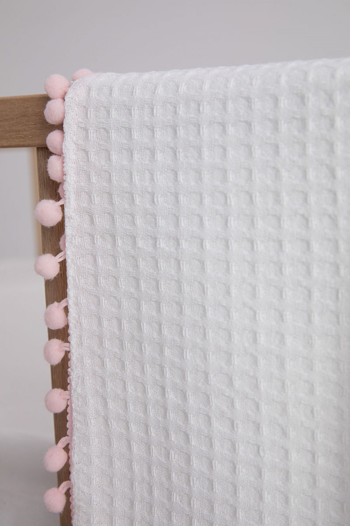 %100 Pamuk Macaron Bebek Battaniyesi - Pembe