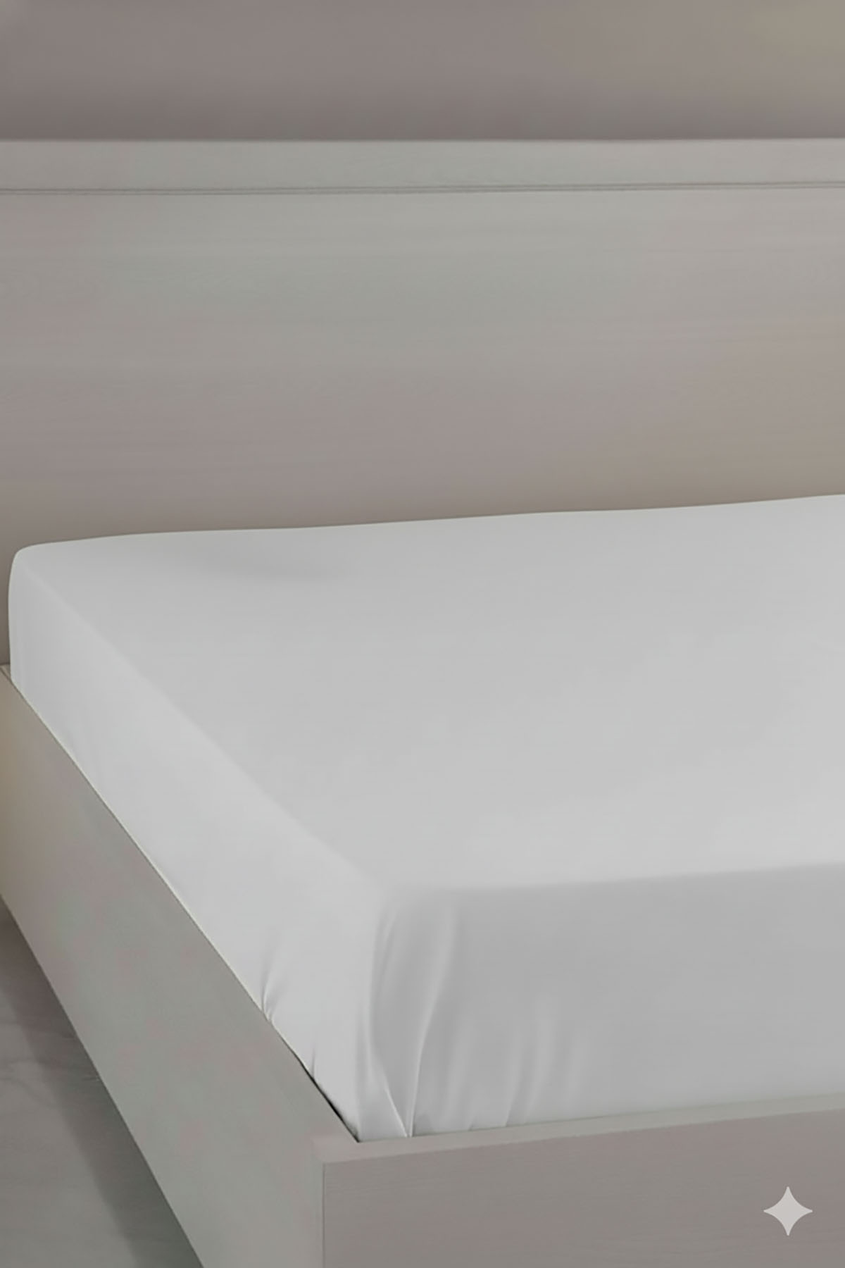 %100 Pamuk Ranforce Premium King Size Lastikli Çarşaf - Beyaz