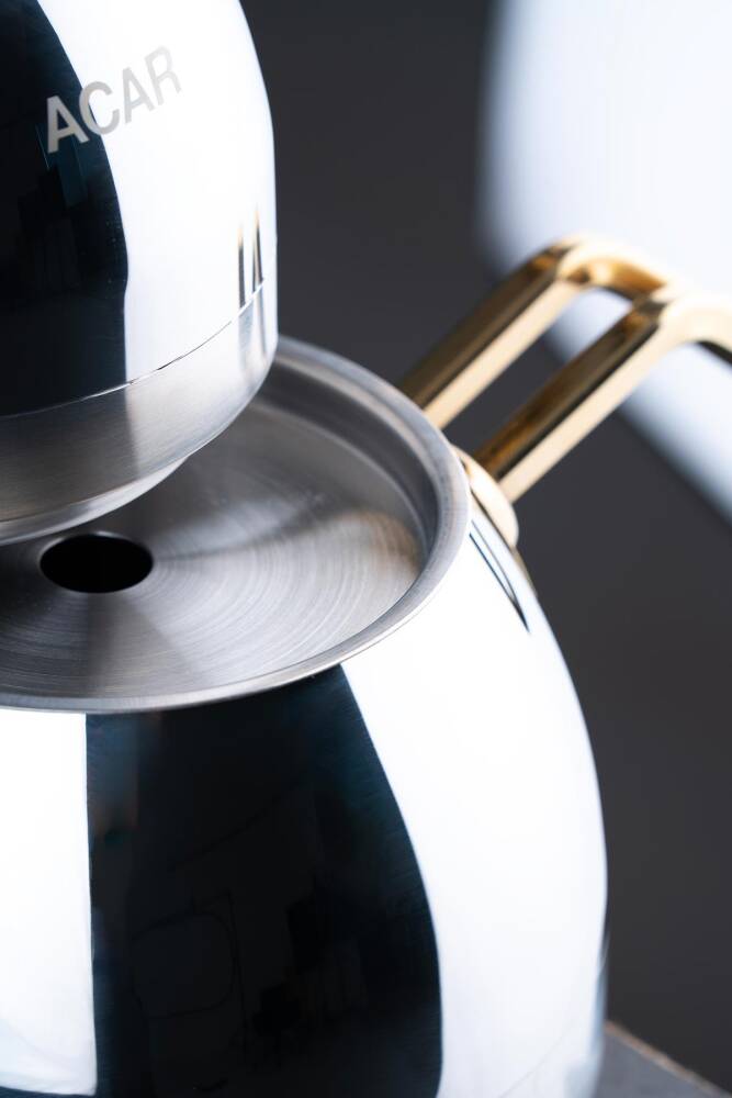 Acar Alexi Maxi Çelik Çaydanlık Takımı - Gold XRD-21-0460