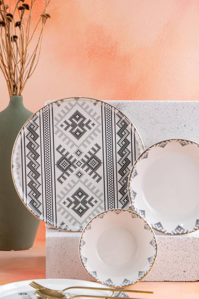 Acar Ethnic 6 Kişilik 27 Parça Yemek Takımı SR-05126