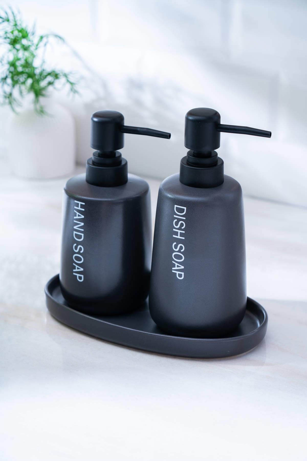 Acar Jardın Oval 3’lü Banyo Seti - Siyah SZN-07010