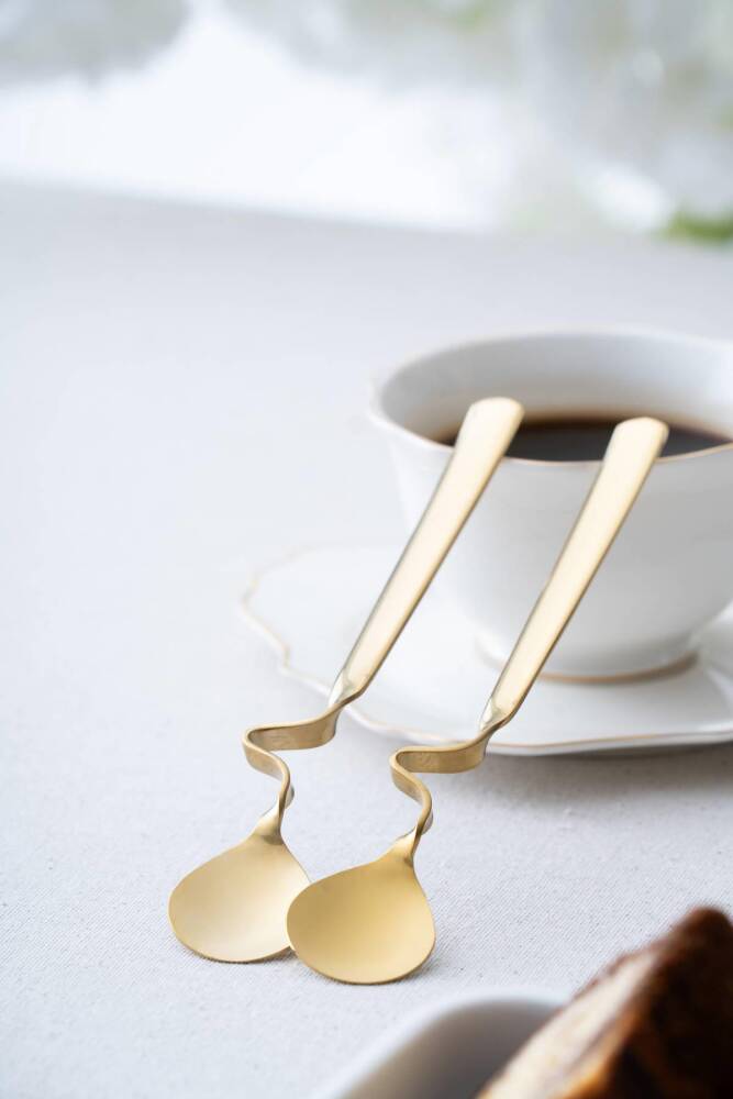 Acar Karat Moon 2 Adet Kavisli Çelik Kaşık - 16 cm YT-07694