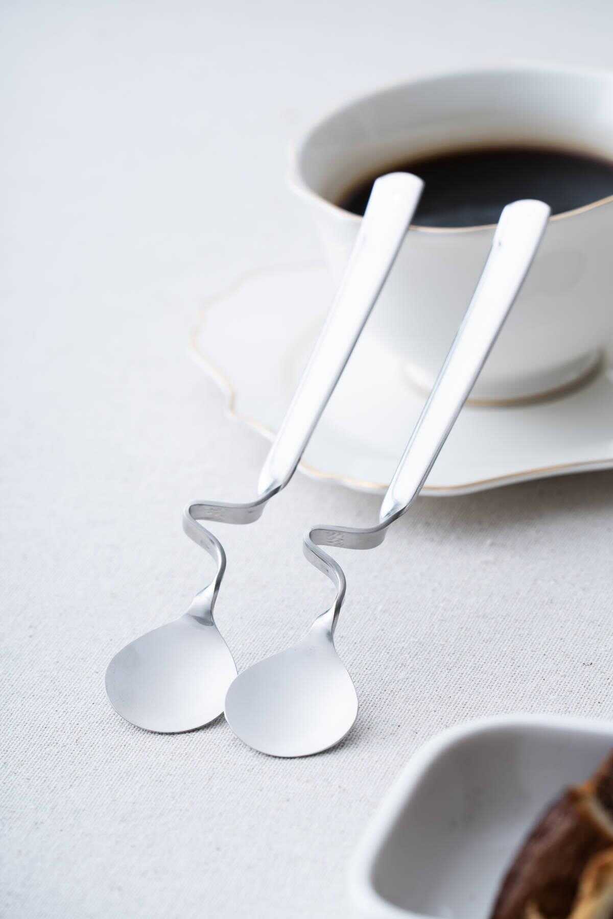 Acar Karat Moon 2 Adet Kavisli Çelik Kaşık - 16 cm YT-07694