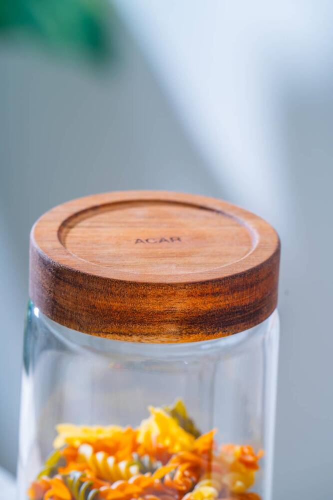 Acar Malibu Akasya Kapaklı Borosilikat Cam Kavanoz - 1300 ml LND-07572