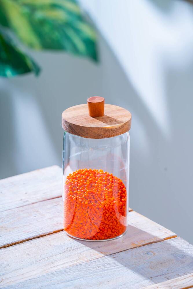 Acar Malibu Akasya Kapaklı Borosilikat Cam Kavanoz - 950 ml LND-07576