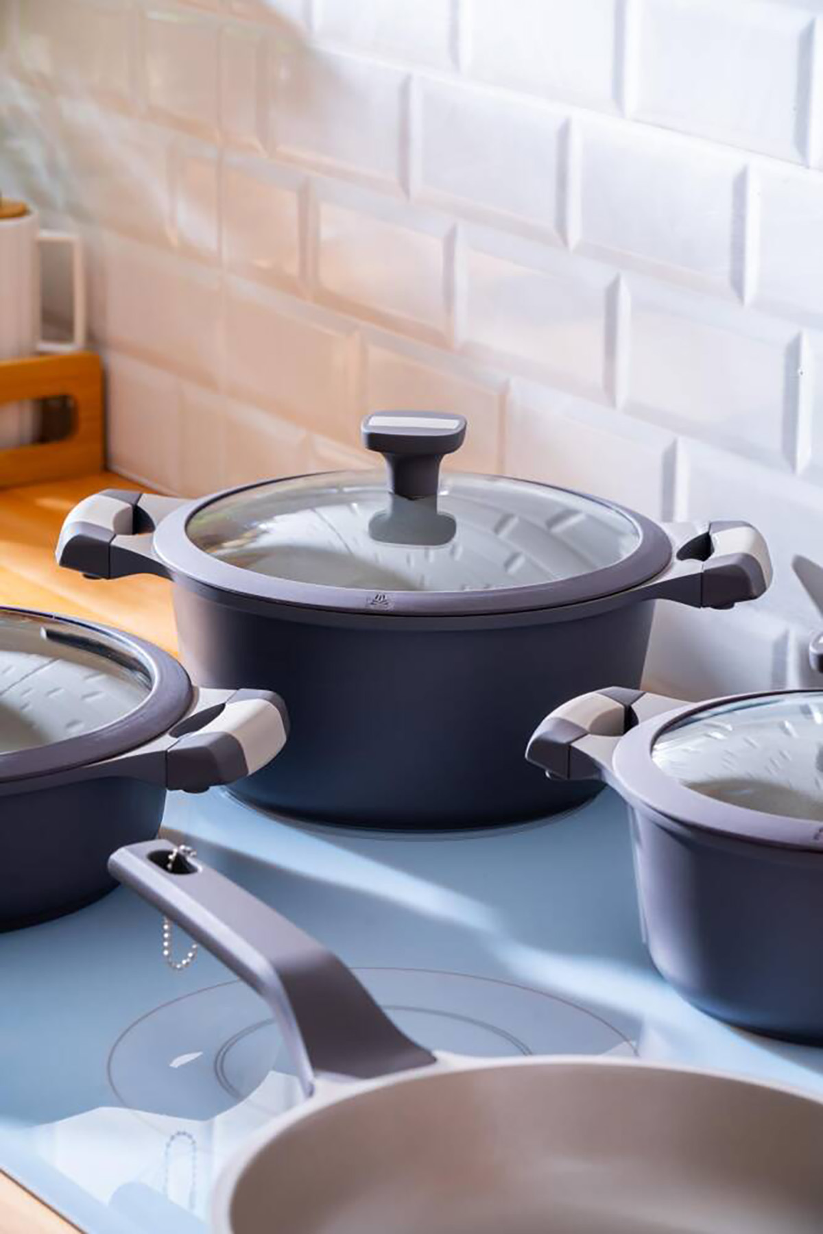 Acar Ultimate Pro 7 Parça Tencere Seti - Antrasit BSC-06783