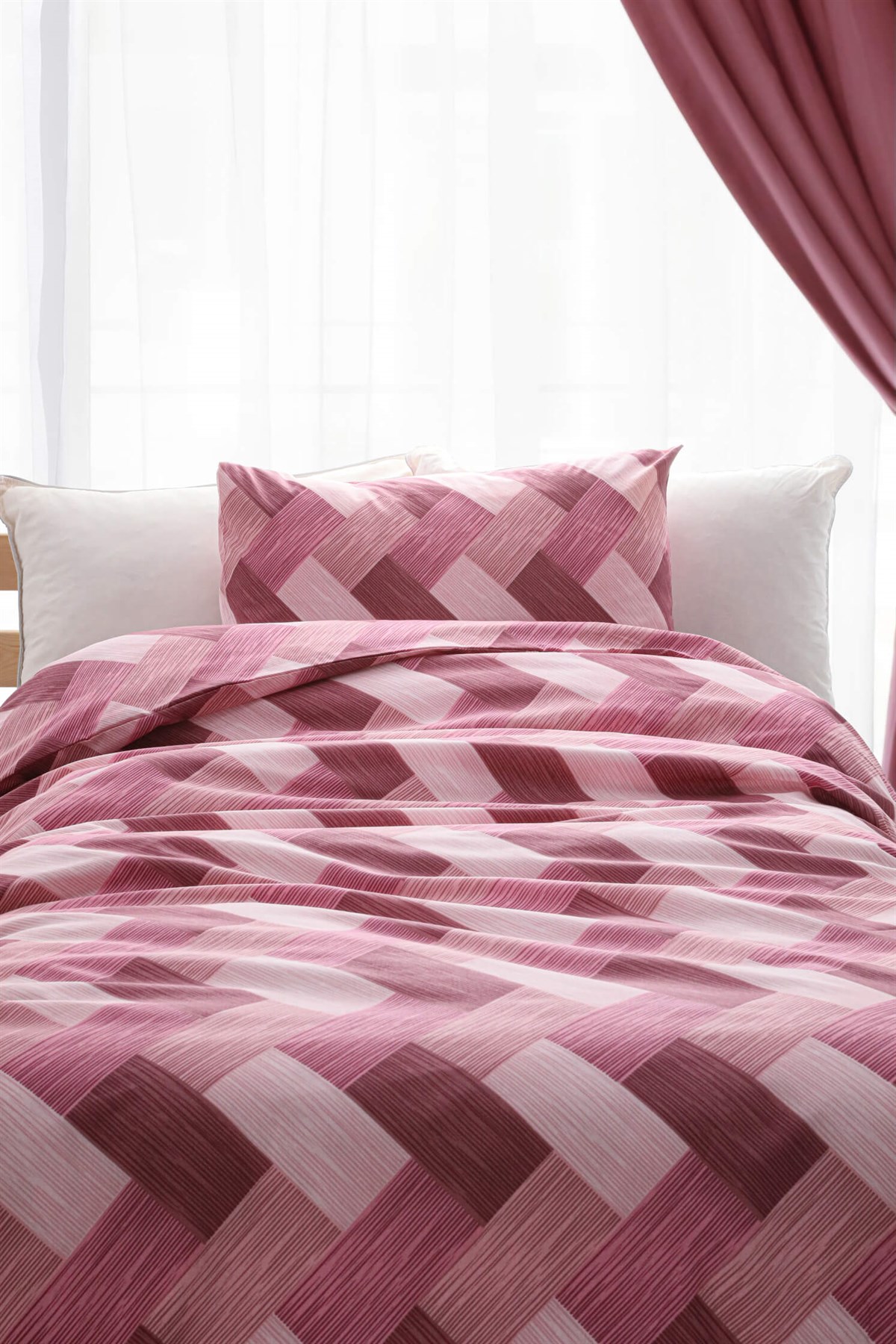 Capella Tek Kişilik Nevresim Seti - Pembe