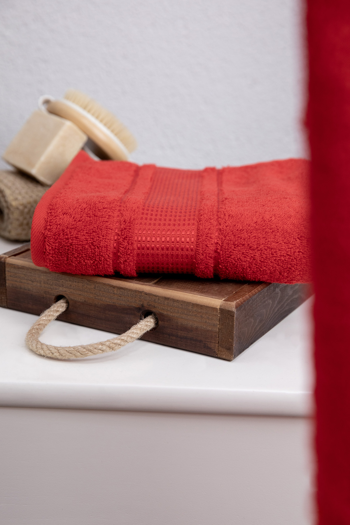 Colourist El Yüz Havlusu 50x90 - Kırmızı