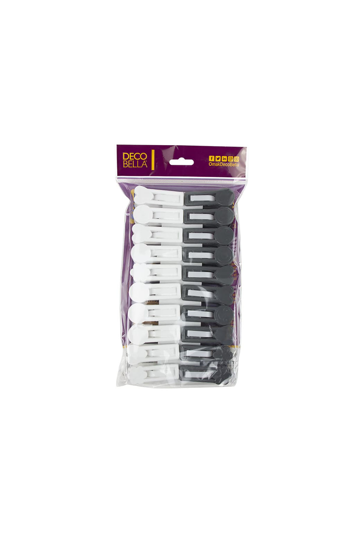 DecoBella 20'li Plastik Mandal 50637 - Renkli DecoBella 20'li Plastik Mandal 50637 - Renkli