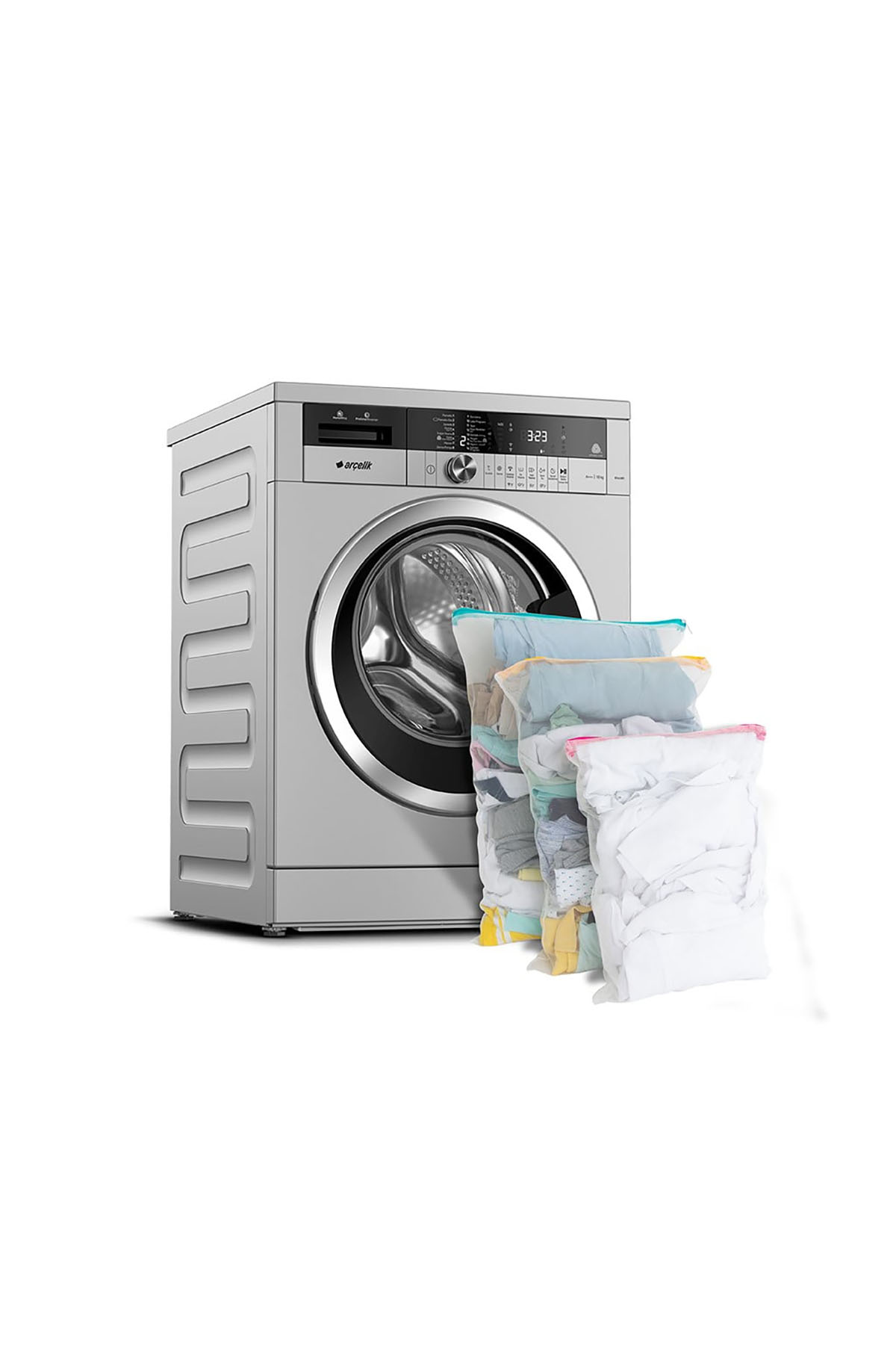 DecoBella 3'lü Fermuarlı Çamaşır Filesi 90515 - Renkli