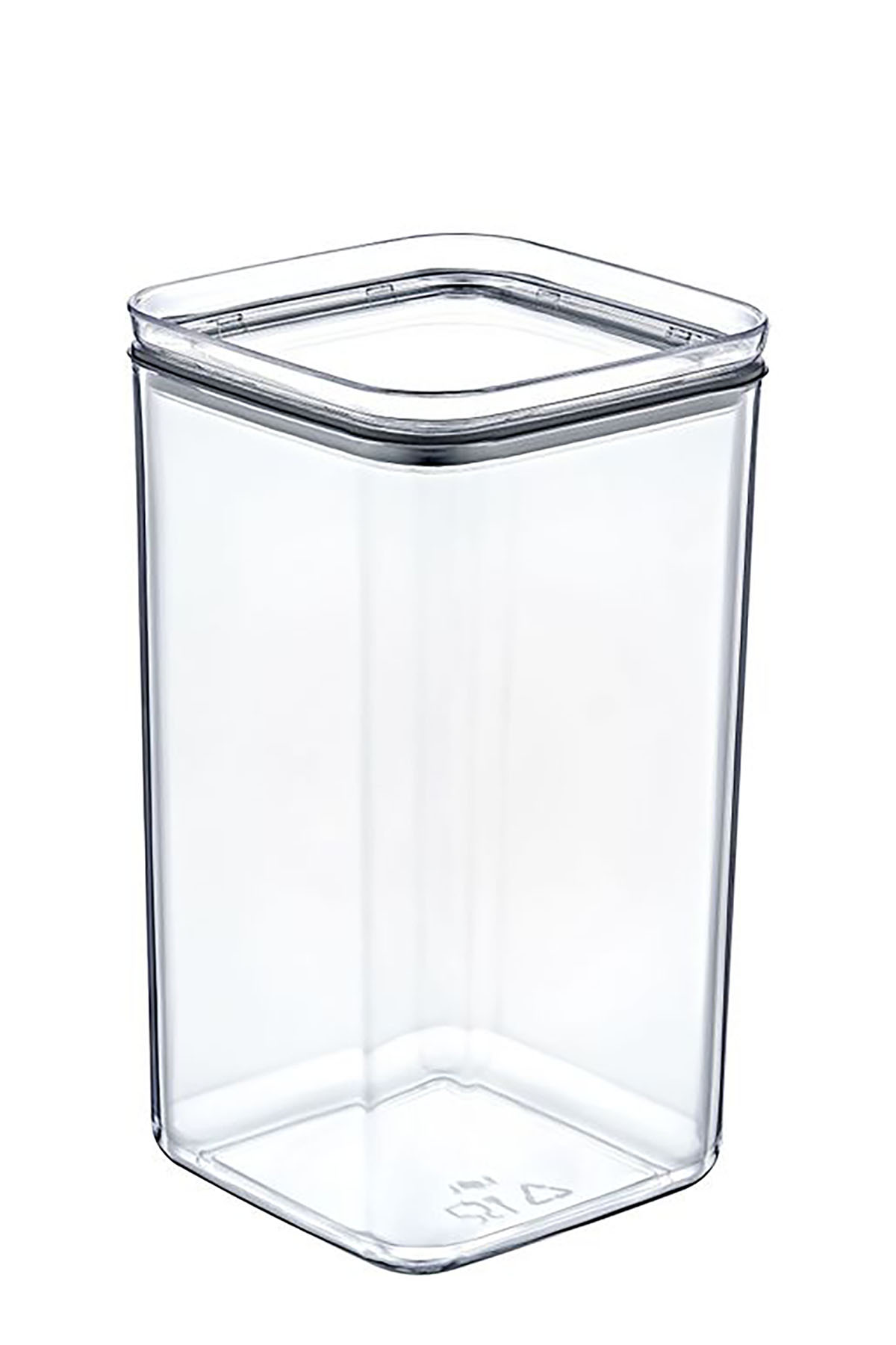 Emhouse Kilitli Kristal Kare Saklama Kabı 0,5 Lt - Şeffaf