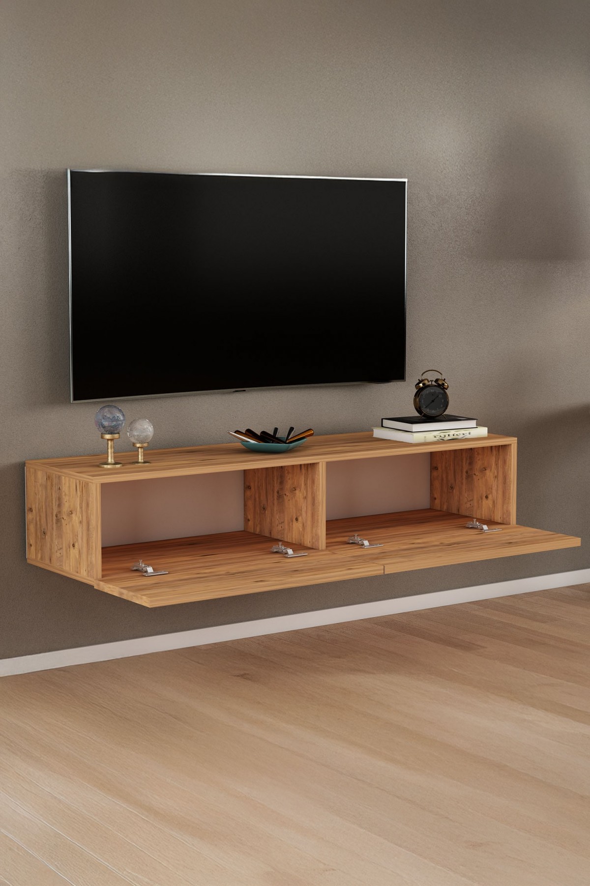 Favora Alfa 2 Kapaklı Duvara Monte TV Ünitesi - Atlantik Çam