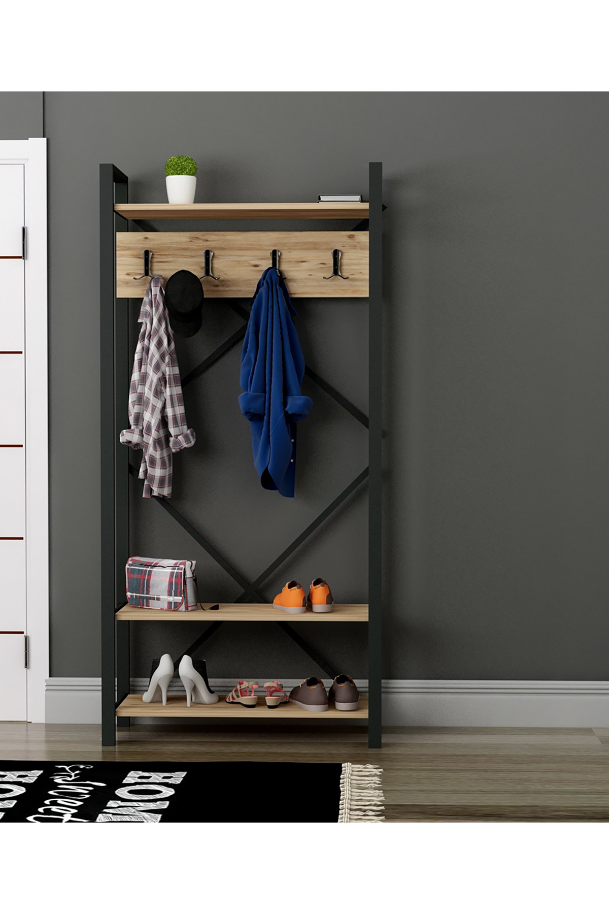 Favora Astoni Askılı Vestiyer - Atlantik Çam