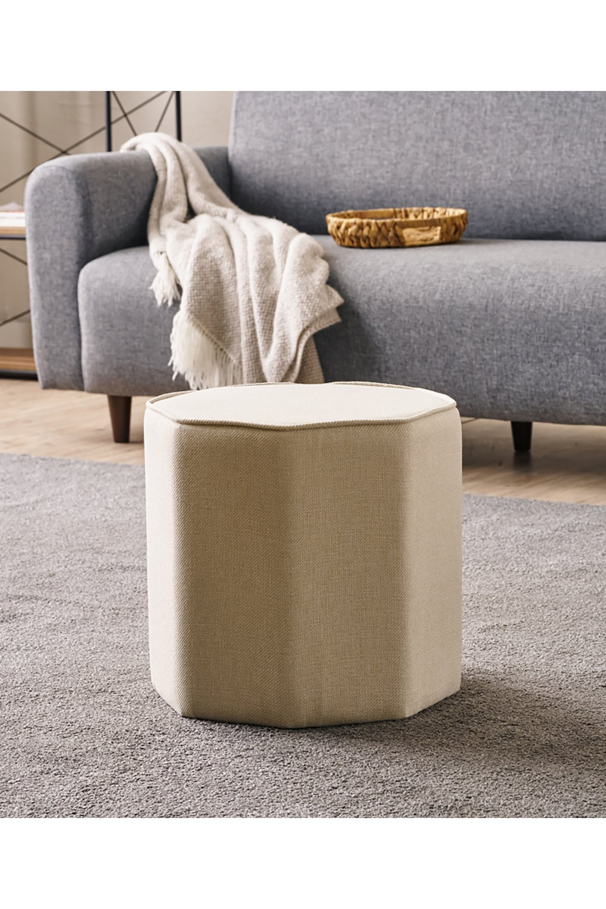 Favora İnözü Puf - Krem