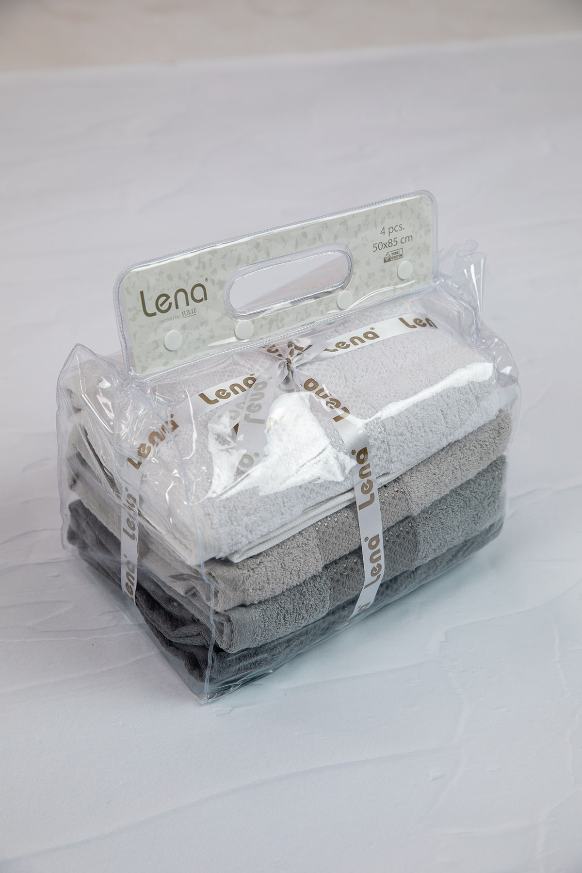 Favora Lena Darla 4lü Havlu Set 50x85 Cm - Antrasit