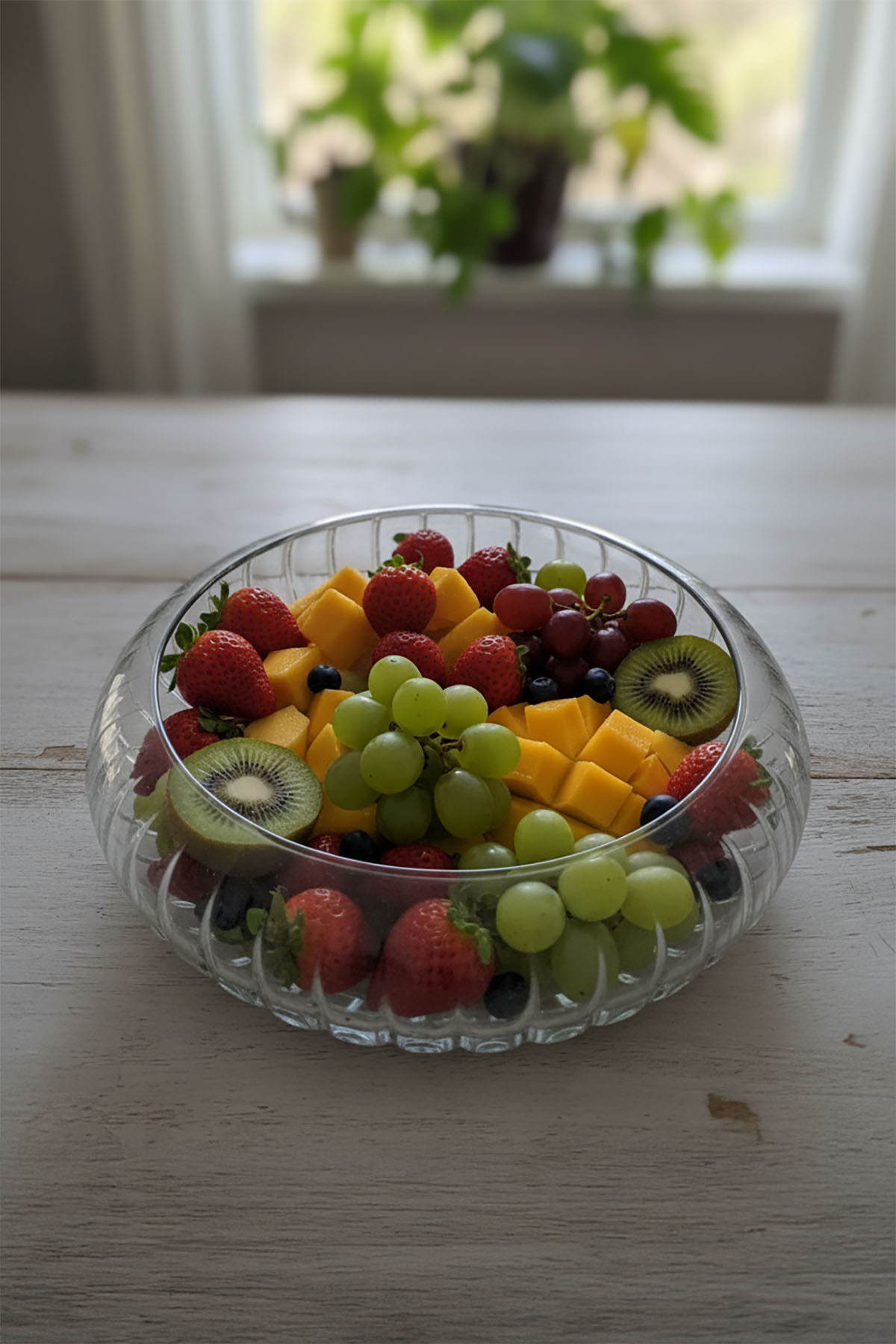 Favora Rayan Glass Salata ve Meyve Kasesi - Şeffaf