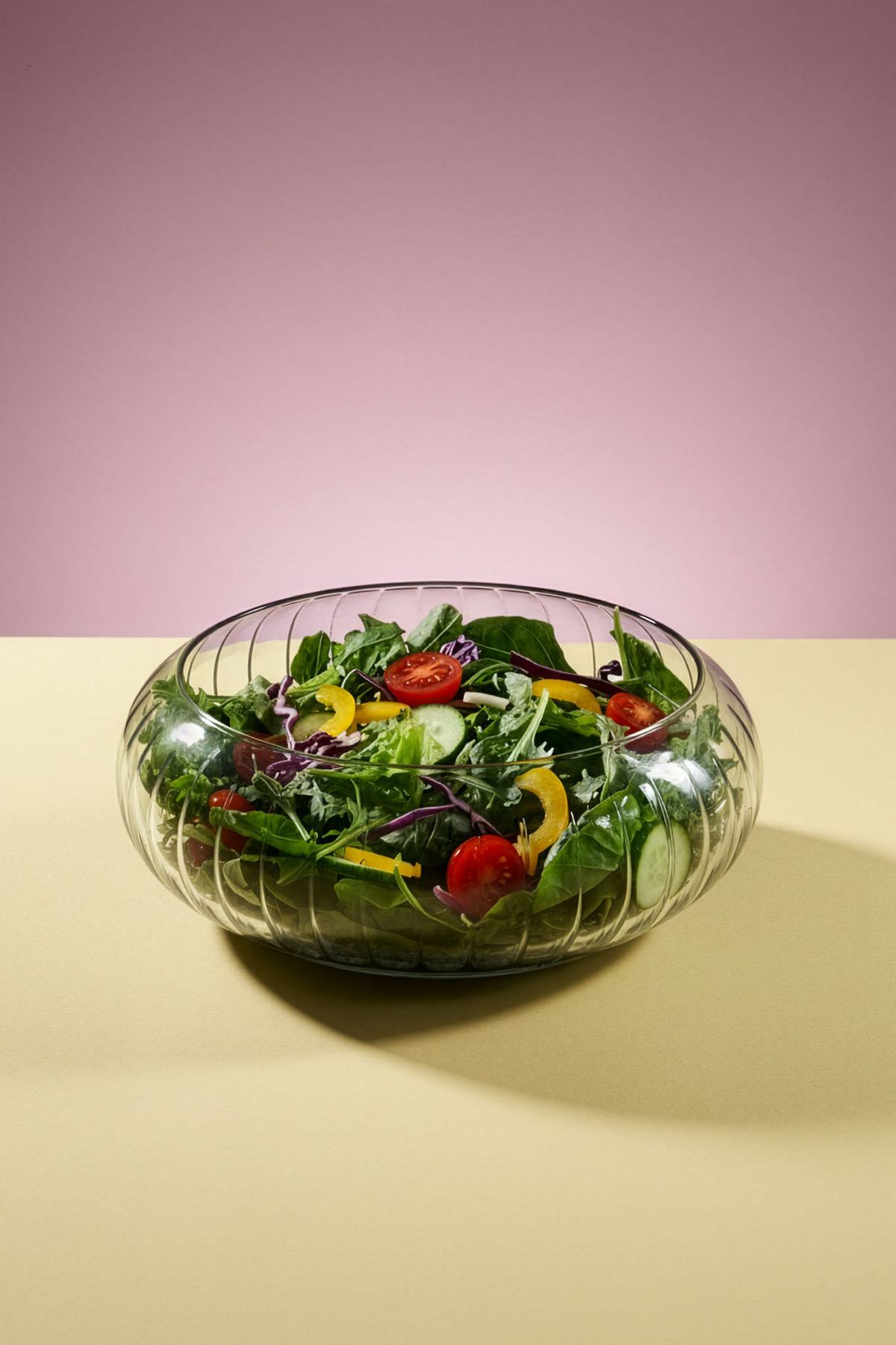 Favora Rayan Glass Salata ve Meyve Kasesi - Şeffaf