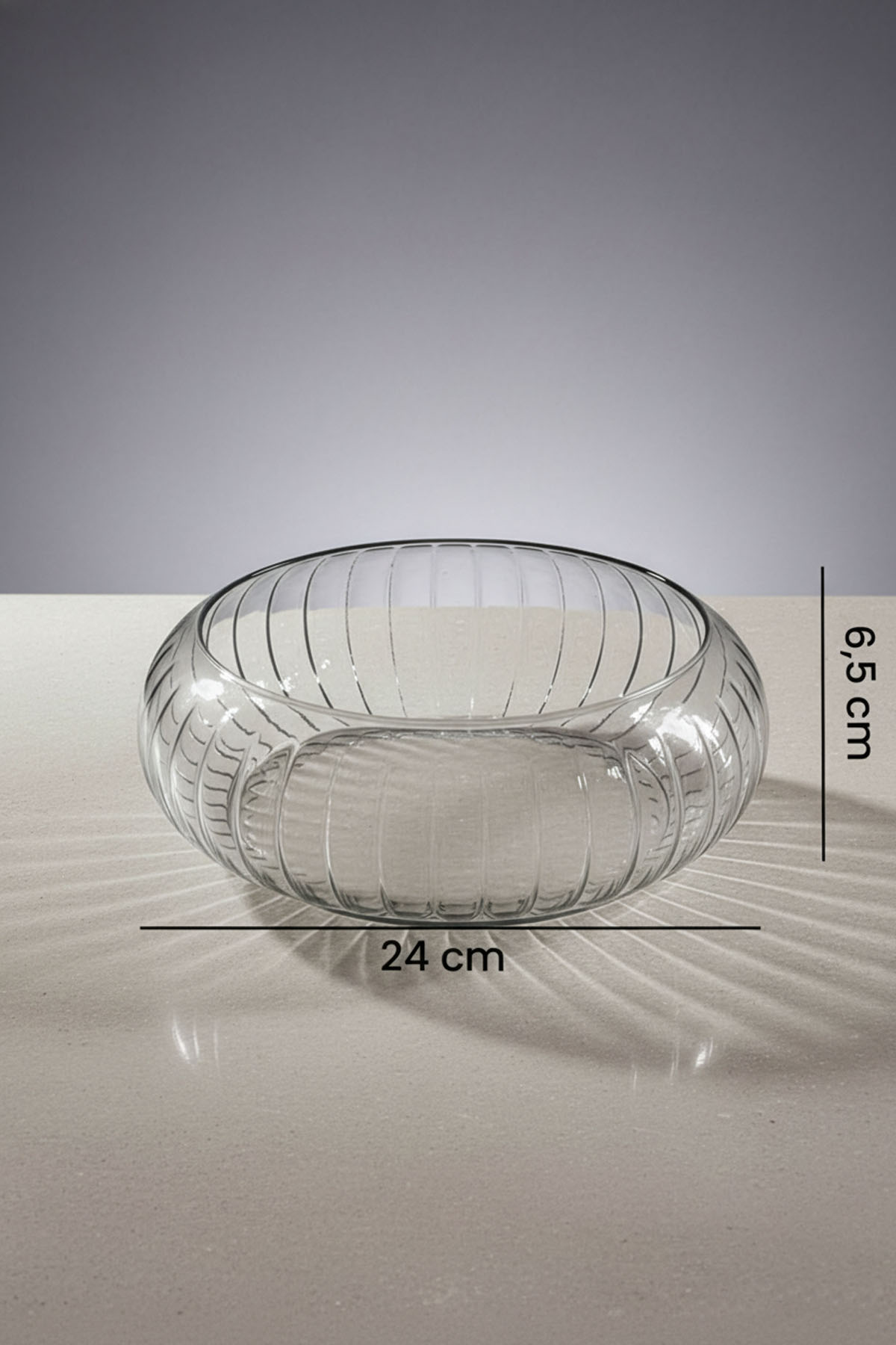 Favora Rayan Glass Salata ve Meyve Kasesi - Şeffaf