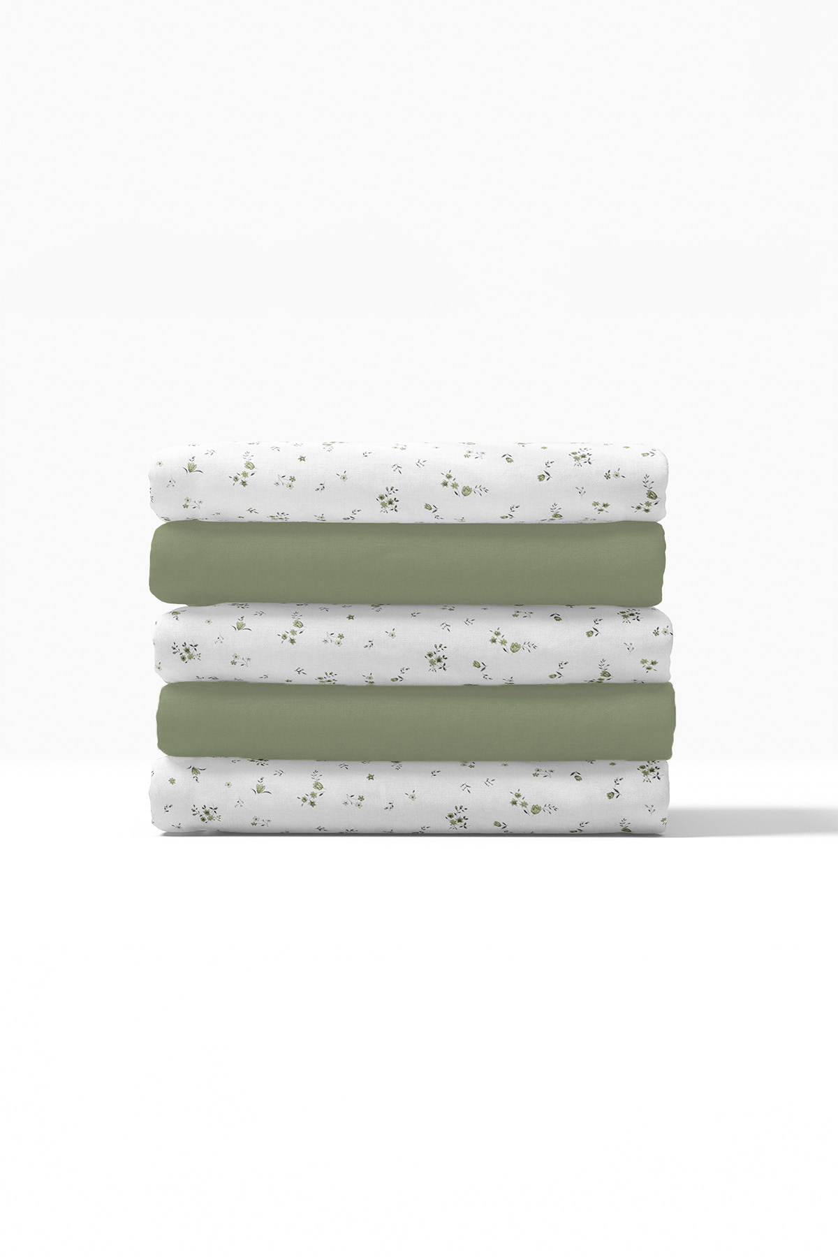 Floria Fırfırlı Çift Kişilik NevresimTakımı-Yeşil