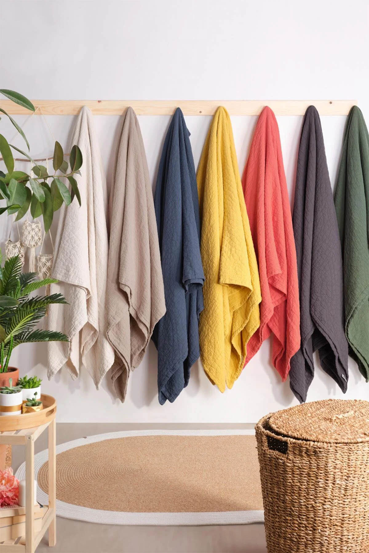 İyi Geceler Zen Stone Çift Kişilik %100 Pamuk Yatak Örtüsü Seti - Hardal