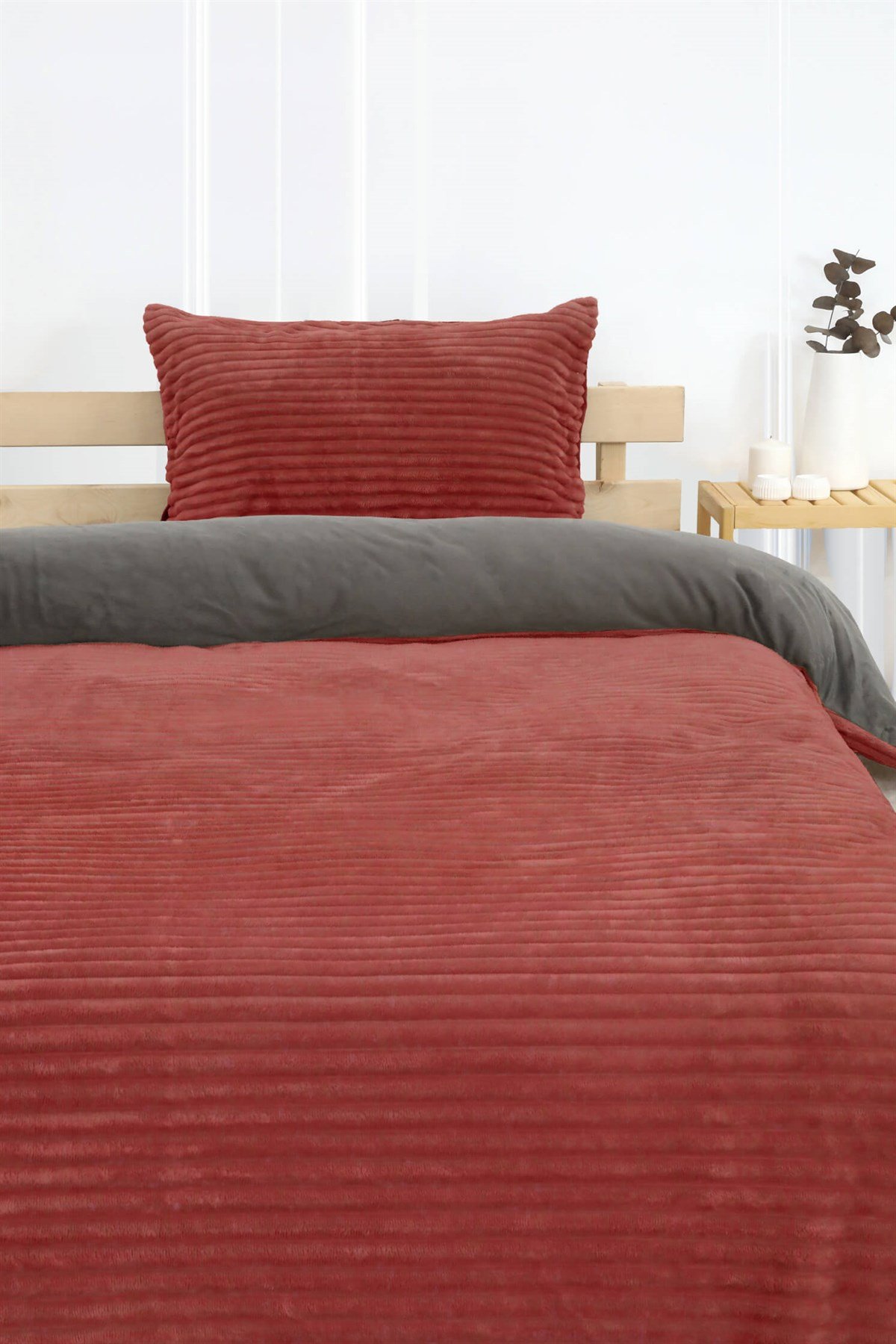 Merinos Fitilli Peluş Tek Kişilik Nevresim Takımı