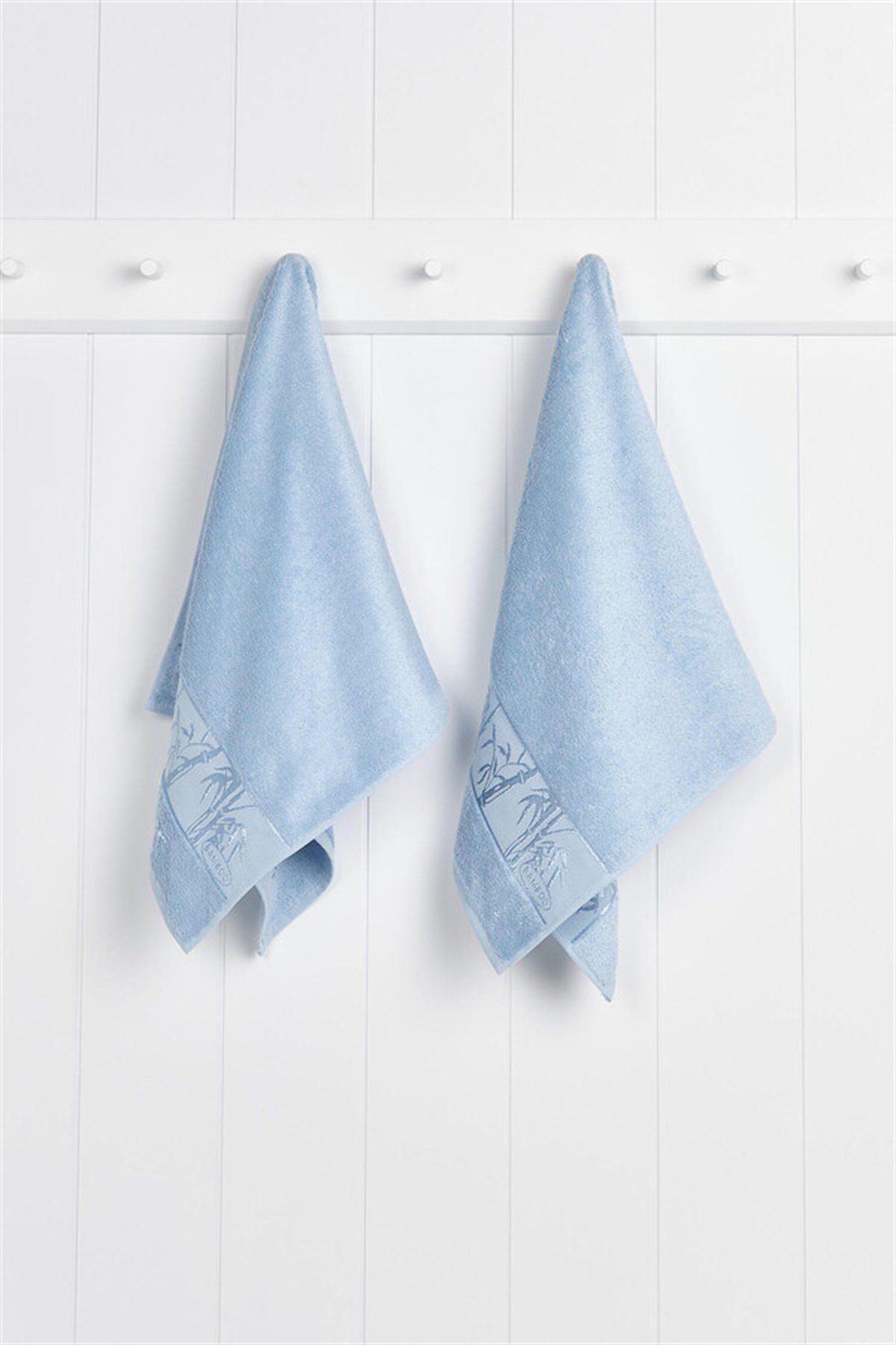 Nurpak Bambu Yüz Havlusu 50x90 - Mavi