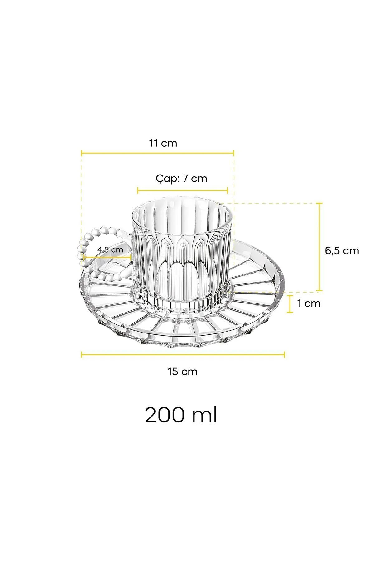 Perotti 15935 Ringo Stone Füme 6'lı Çay Fincanı 200 Ml