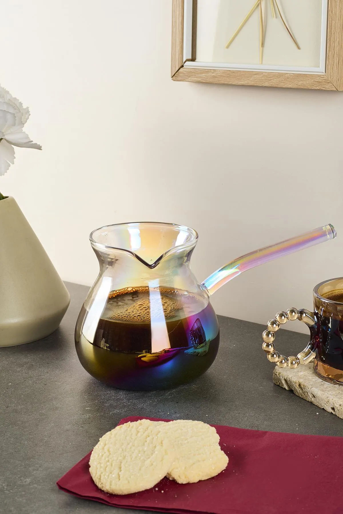 Perotti 16451 Felicita Sade Luster Borosilikat Cam Cezve