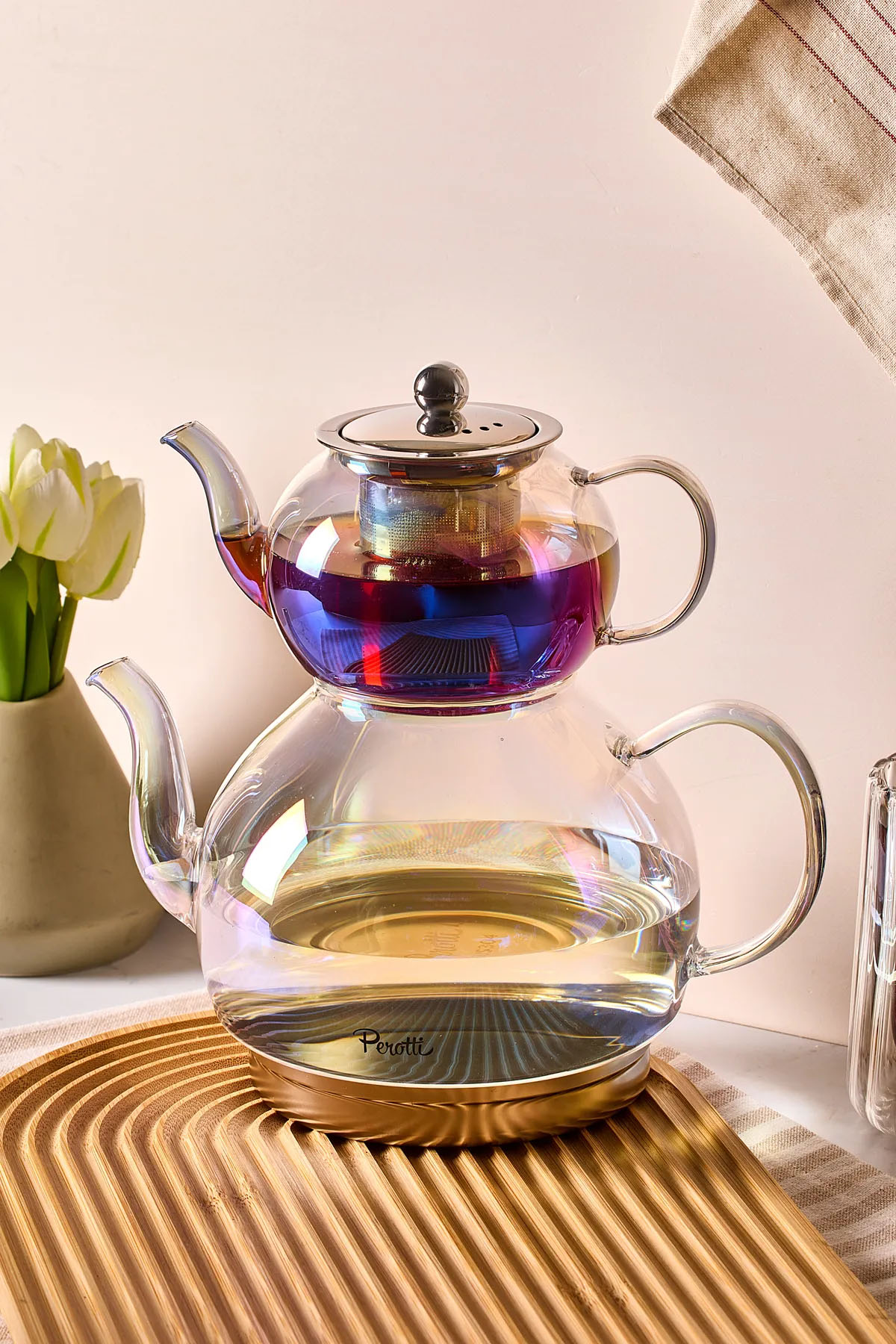 Perotti 16490 Keyfxİ Ala Luster Cam Çaydanlık