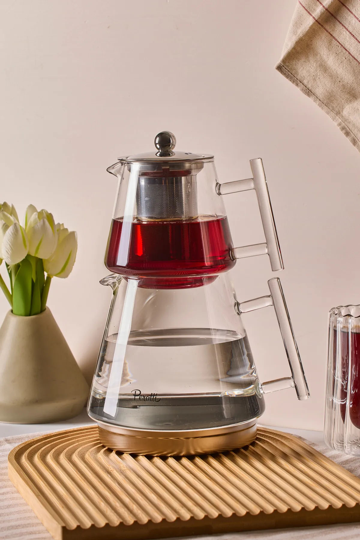 Perotti 16501 Franca Borosilikat Cam Çaydanlık