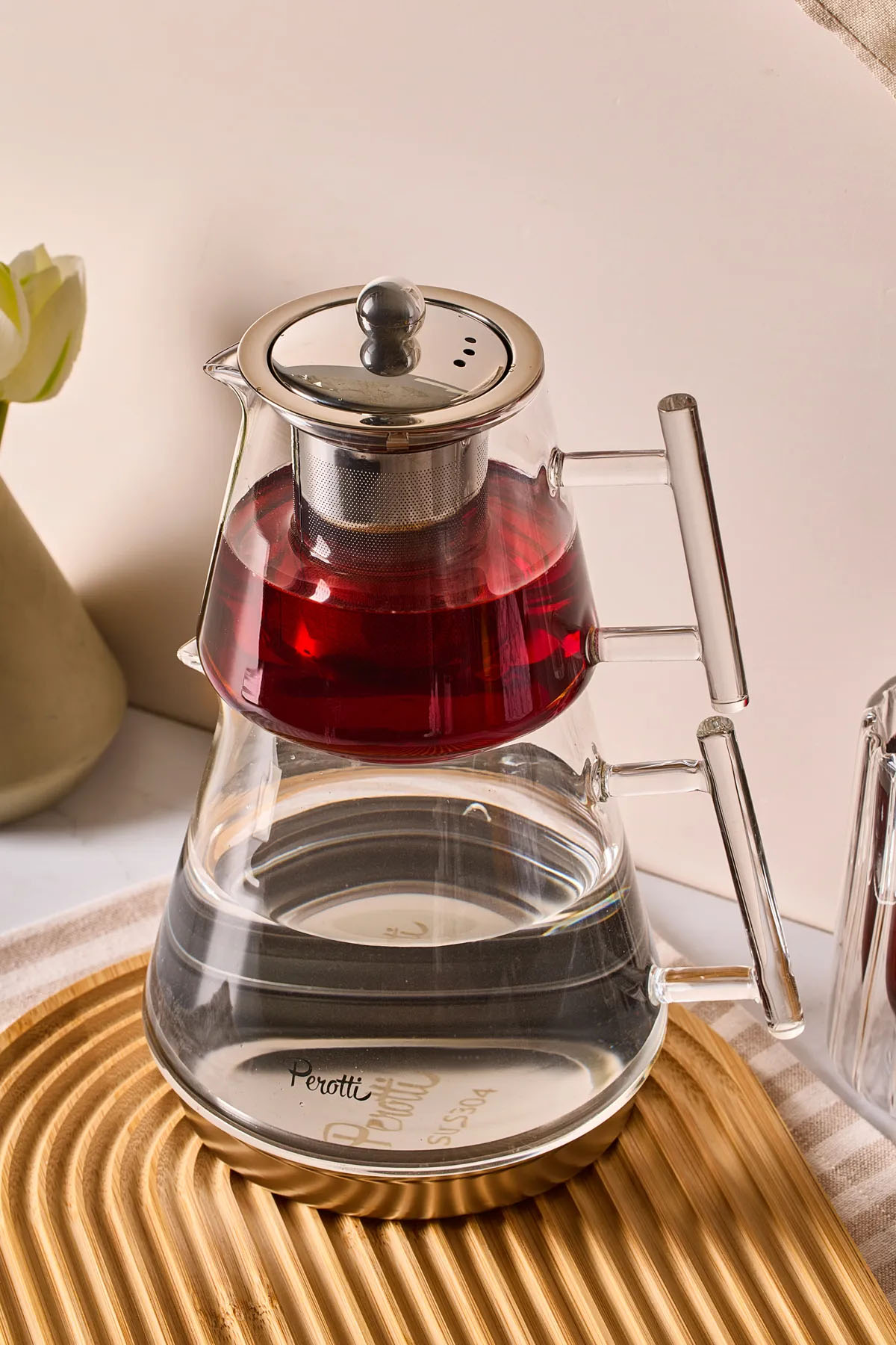 Perotti 16501 Franca Borosilikat Cam Çaydanlık