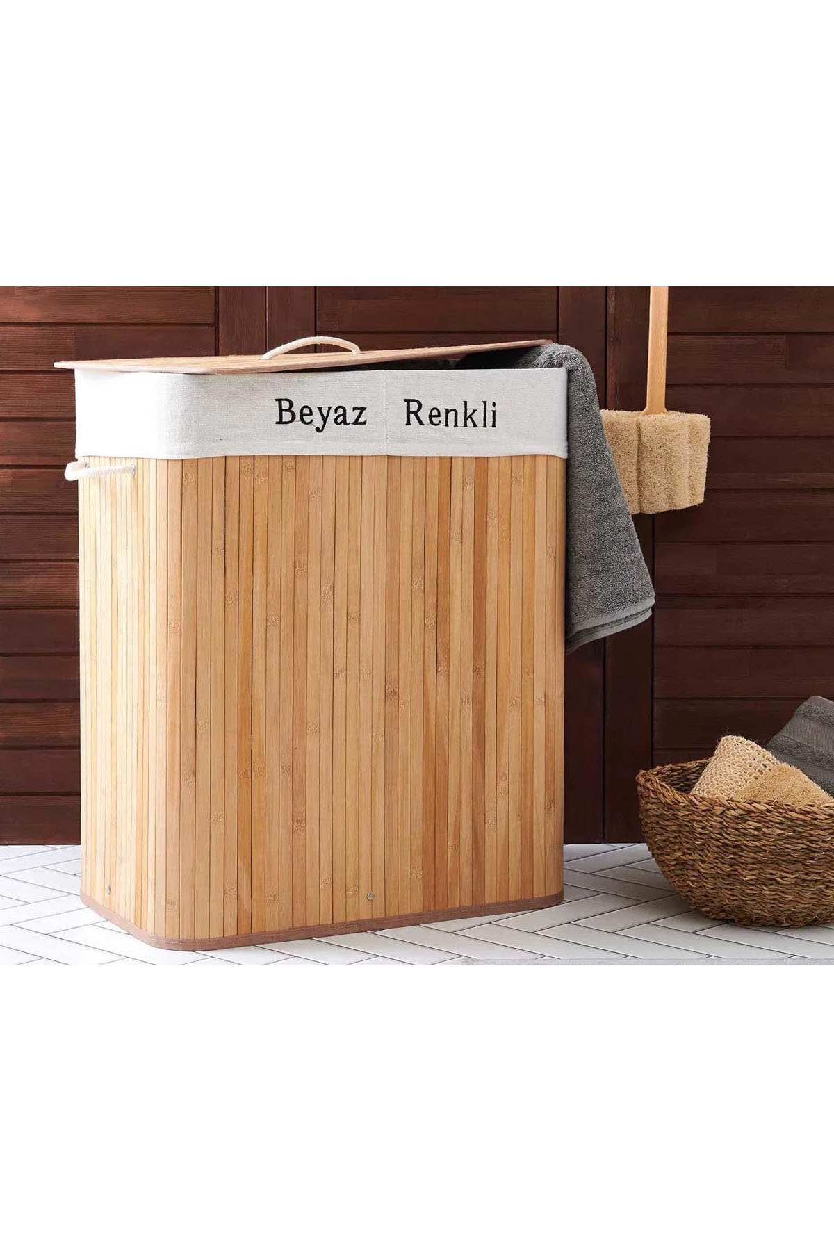 Perotti 16574 Muriel Bambu 2'li Çamaşır Sepeti Perotti 16574 Muriel Bambu 2'li Çamaşır Sepeti