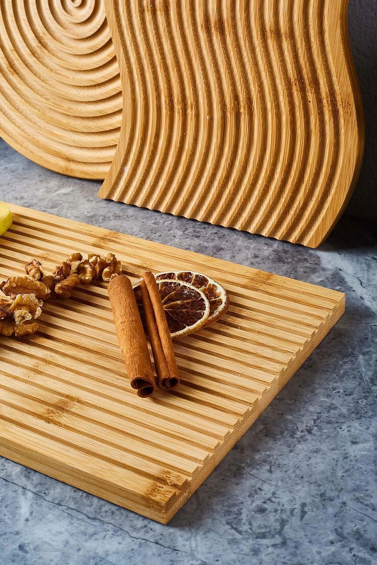 Perotti 16614 Lena 3'lü Bambu Sunum Tahtası Seti