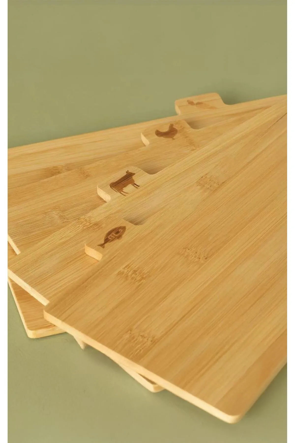 Perotti 16667 Rino 4'lü Metal Standlı Bambu Kesme Tahtası Seti 