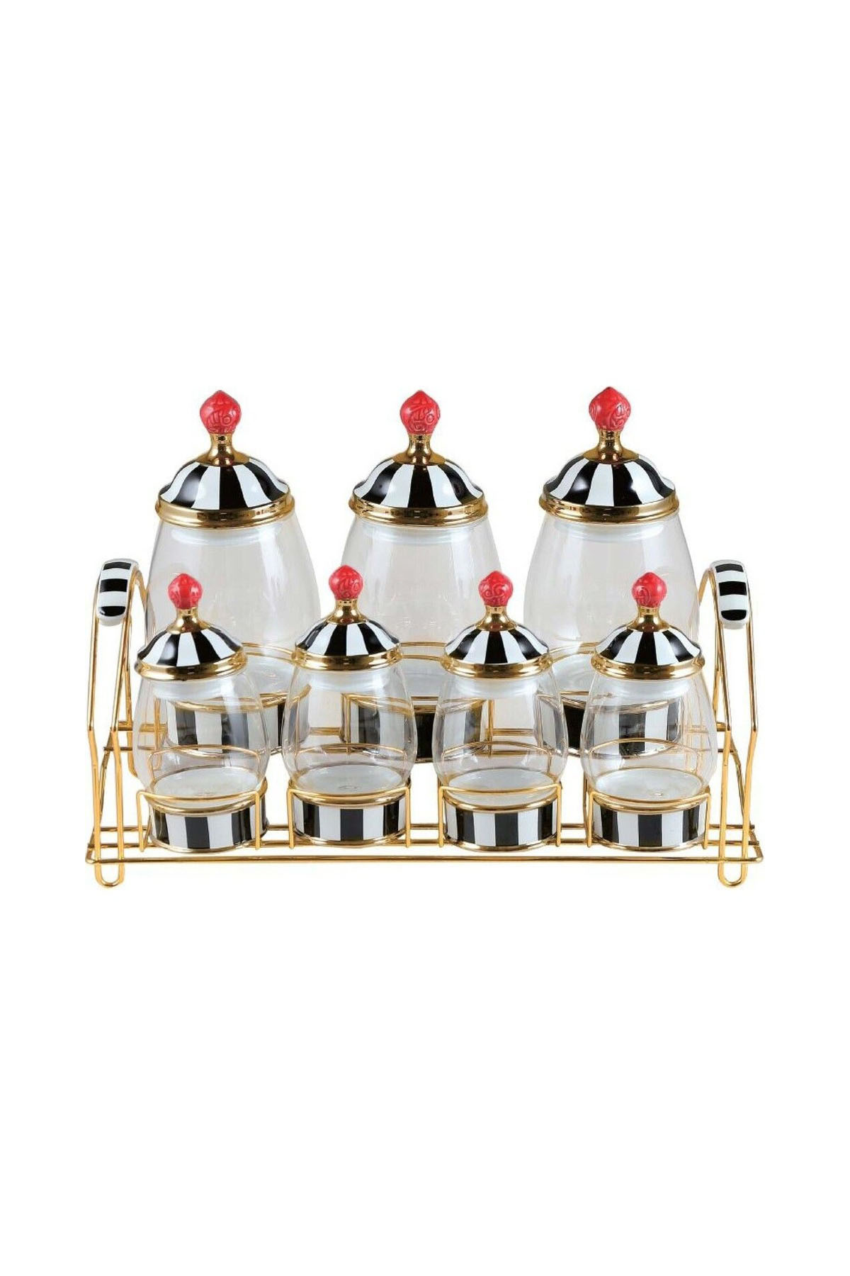 Perotti 16735 Maura Nero 7'li Standlı Baharat Takımı