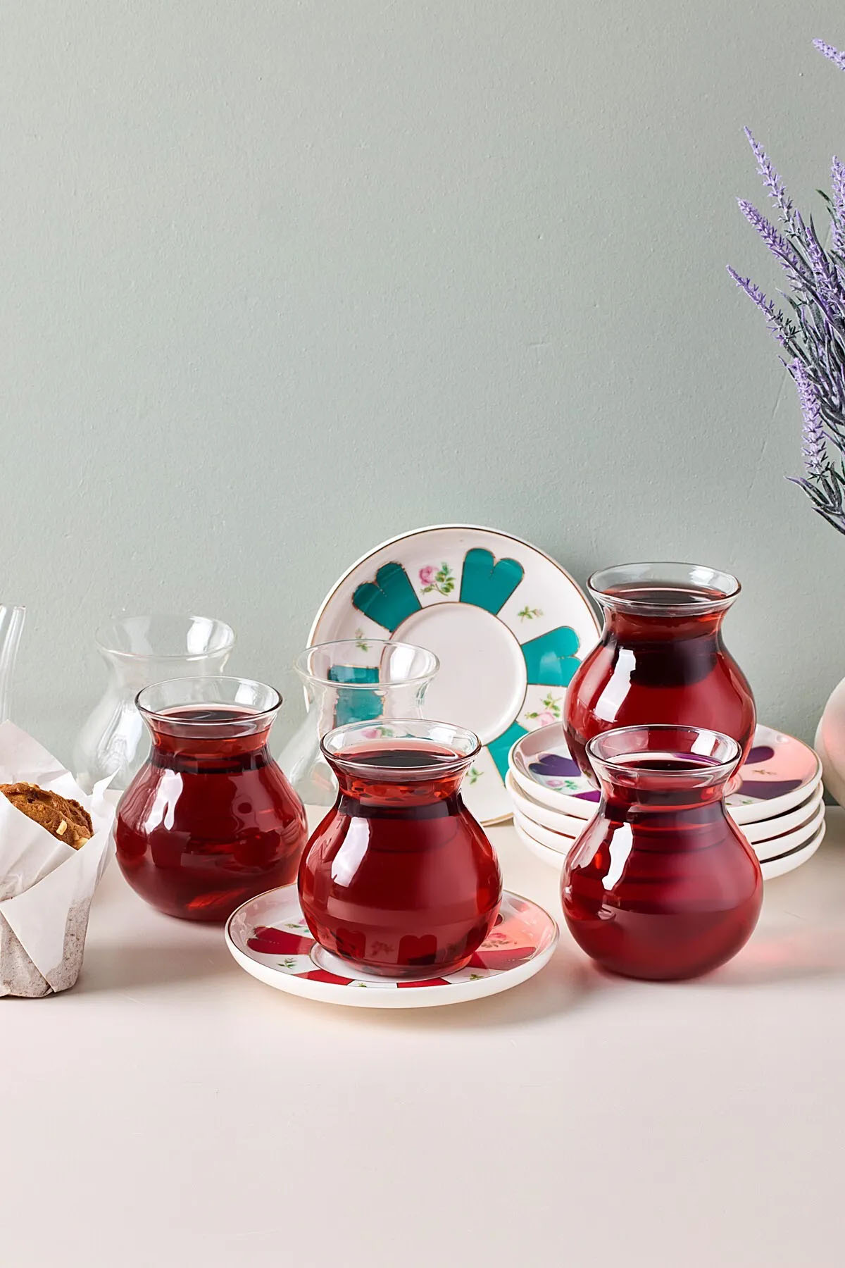 Perotti 17901 Beyoğlu 12 Parça 6 Kişilik Cam Çay Seti