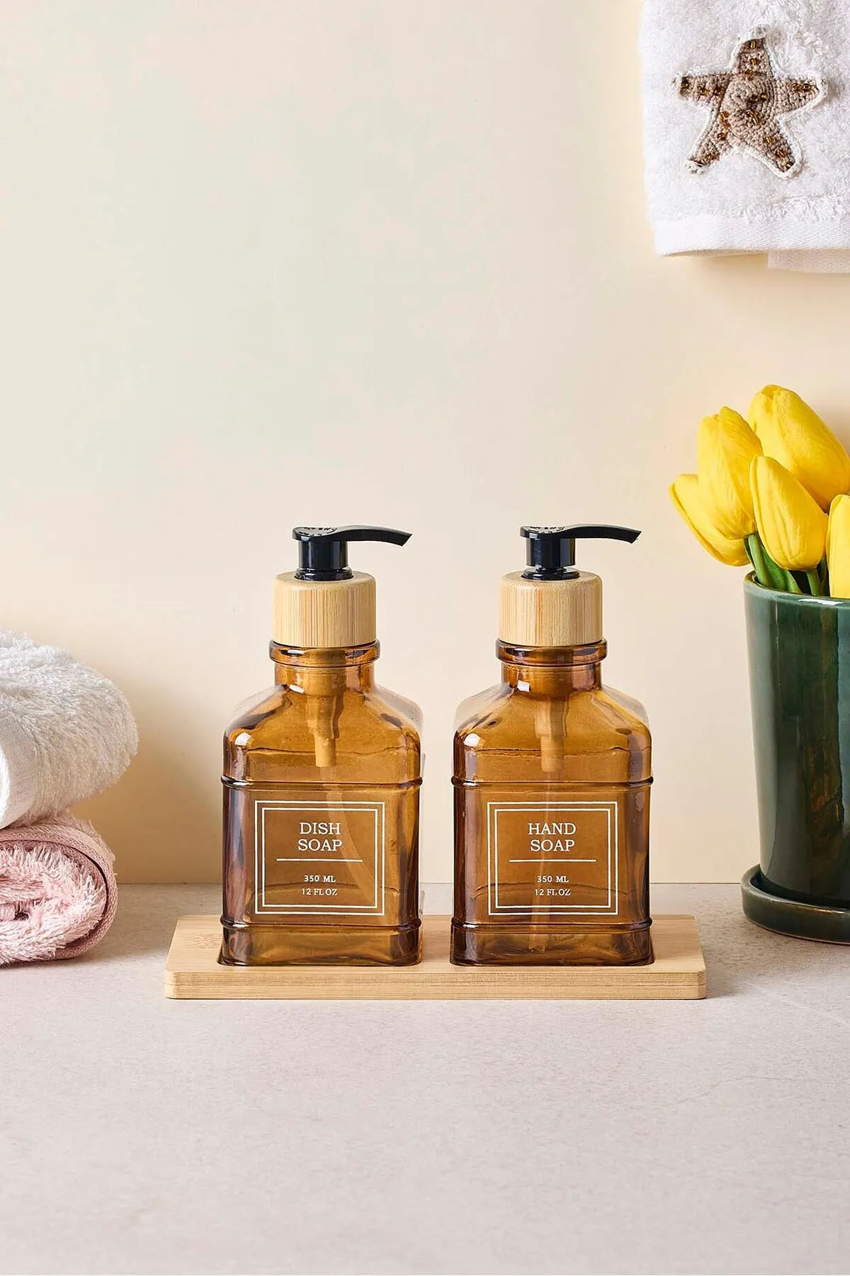 Perotti 18050 Rogan 2'li Sıvı Sabunluk Seti - Amber 