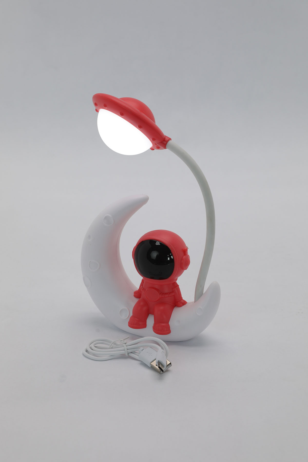 Pitech Astronot Masa Üstü Çocuk Lambasi - Kırmızı