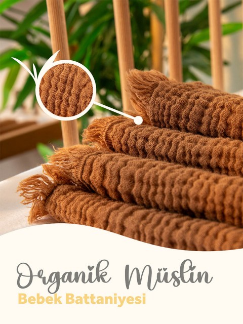 Premium Daisy %100 Pamuk 4 Katlı Müslin Bebek Örtü