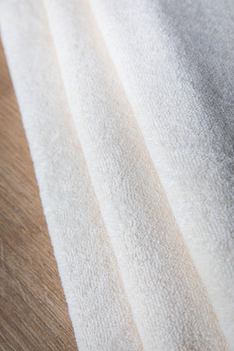 %100 Pamuk Fiyonk Güpürlü Çeyizlik Havlu 50x90 - Pudra