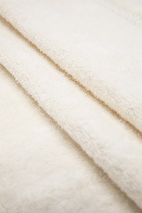 %100 Pamuk Güpürlü Çeyizlik 4lü  Havlu 50x90 - Krem - Pudra