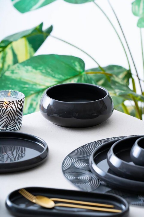 Acar Bianco Perla 6 Kişilik 27 Parça Yemek Takımı - Siyah SCT-06474