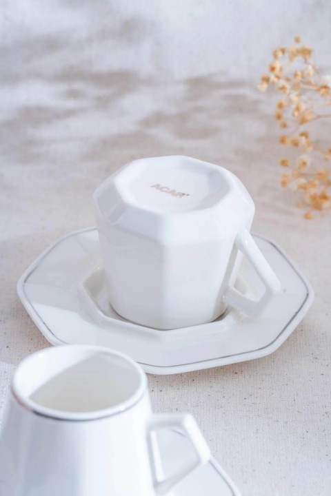 Acar Elera Sılver 6 lı Kahve Fincan Takımı  YKG-06614