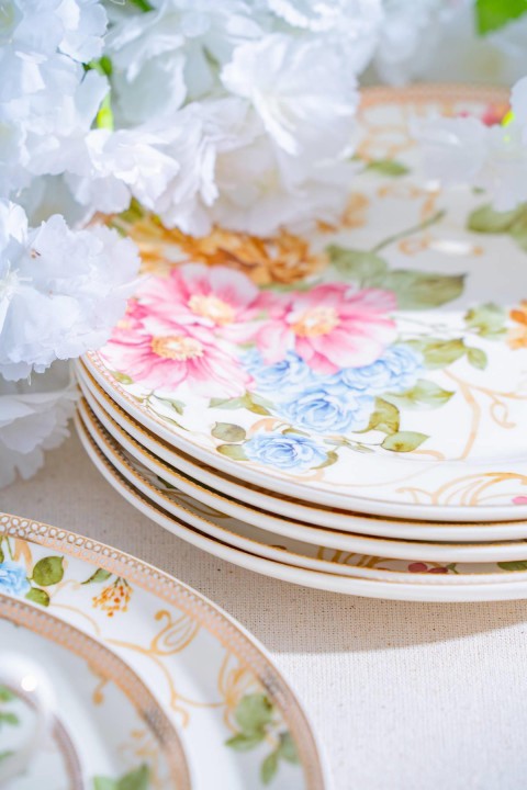 Acar Freya Porselen 6 Kişilik 19 Parça Pasta Seti NCY-07078