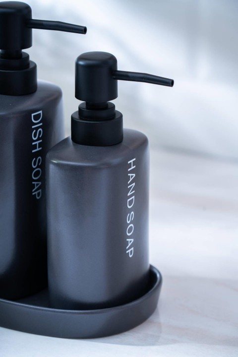 Acar Jardın Dikdörtgen 3’lü Banyo Seti - Siyah SZN-07009