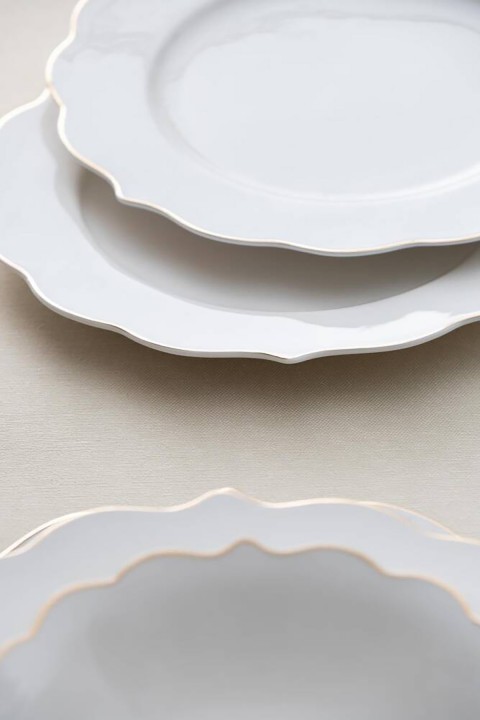 Acar Karmen 6 Kişilik 24 Parça Gold Porselen Yemek Takımı PORWM-06201