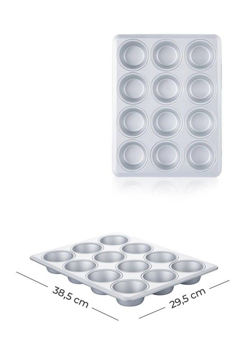 Acar Mate Dikdörtgen Muffin Kek Kalıbı - 38.5 cm MOON-05774