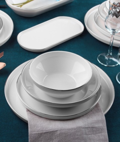 Acar Milenyum 27 Parça İstanbul Yemek Takımı - Silver XSH-21-0325