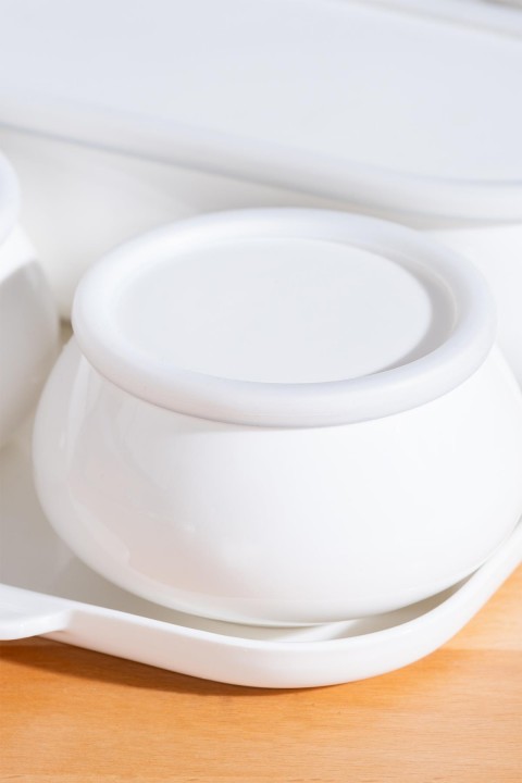 Acar Nora 6 Parça Porselen Kapaklı Kahvaltılık SCT-06164