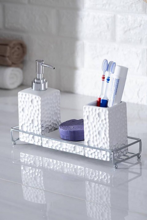 Acar Odeon 4 Parça Banyo Seti - Beyaz BANS-05861